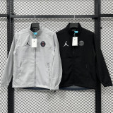 2026/27 PSG Jordan Grey Outdoor Jacket #立领RK901  不带帽