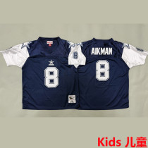 AIKMAN #8 Dallas Cowboys Retro Kids NFL Jersey 牛仔