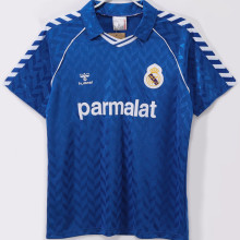 1986/87 RM Away Blue Retro Soccer Jersey