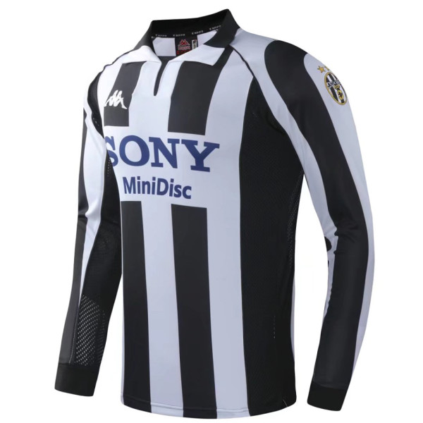 1997/98 JUV Home Retro Long Sleeve Soccer Jersey 带左胸前三色盾