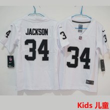 JACKSON #34 Las Vegas Raiders Kids NFL Jersey 突袭者