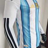 2026/27 Argentina Home Player Version Long Sleeve Soccer Jersey  背上有1893