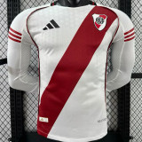2025/26 River Plate Home White Player Version Long Sleeve Jersey 长袖胸前空白版
