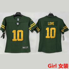 LOVE #10 Green Bay Packers Girl NFL Jersey 包装工