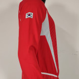 2002 South Korea Home Red Retro Long Sleeve Soccer Jersey