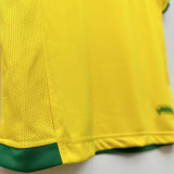 2006 Brazil Home Yellow Retro Soccer Jersey