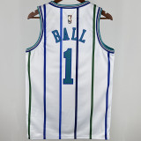 2020 Hornets BALL #1 White Retro NBA Jerseys