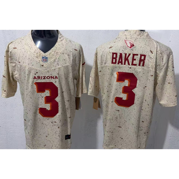 BAKER #3 Men's Arizona Cardinals NFL Jersey 红雀   (3代）