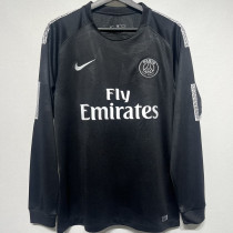 2017/18 PSG Third Black Retro Long Sleeve Soccer Jersey
