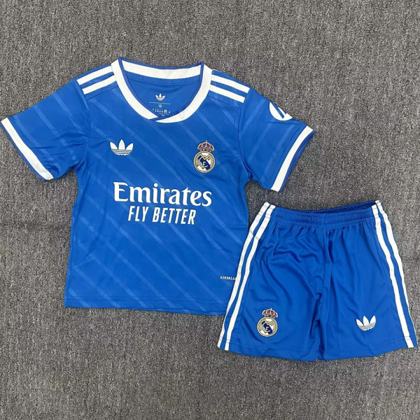 2025/26 RM Third Blue Kids Soccer Jersey