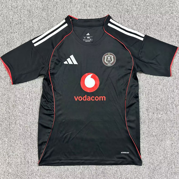 2025/26 Orlando Pirates Home Black Fans Soccer Jersey 奥兰多海盗