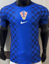 2026/27 Croatia Away Blue Player Version Soccer Jersey 背下有格子