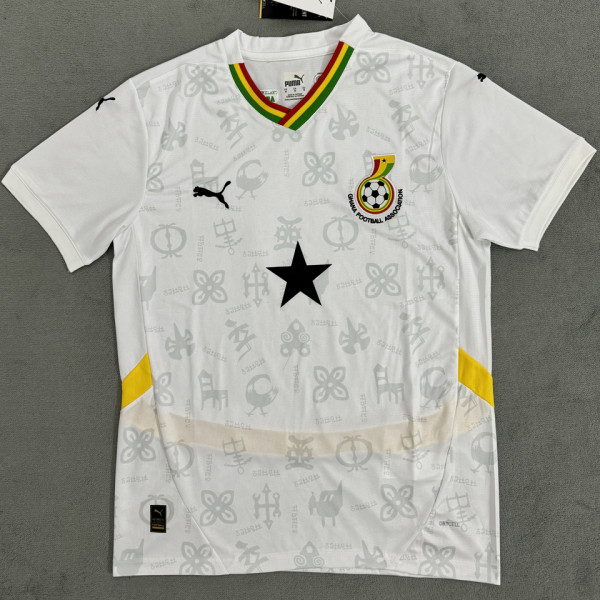 2025 Ghana Home White Fans Soccer Jersey