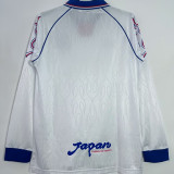 1998 Japan Away White Retro Long Sleeve Retro Jersey