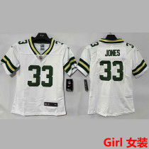 JONES #33 Green Bay Packers Girl NFL Jersey 包装工