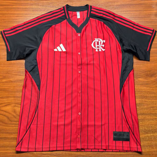 2025/26 Flamengo Red Baseball T-Shirt
