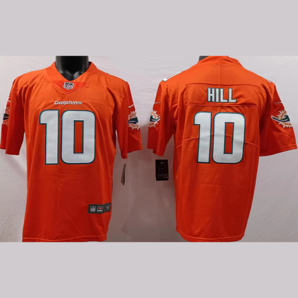 HILL #10 Men's Miami Dolphins NFL Jersey 海豚 (3代）