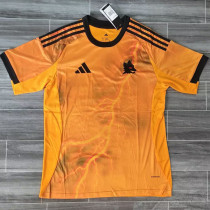 2025/26 Roma  Away Orange Fans Soccer Jersey