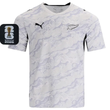 2026/27 New Zealand Home White Soccer Jersey  (Have Right Patch 有右臂章 黑底白字）