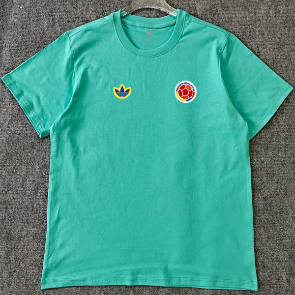 2026/27 Colombia Retro Style Pure Cotton T-Shirt 队微 红色