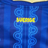 2026/27 Sweden Away Fans Soccer Jersey (Have Right Patch 有右臂章 白底黑字）