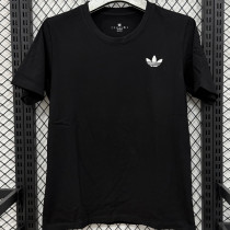 2026/27 AD Black Casual Pure Cotton T-Shirt  T290 三叶草