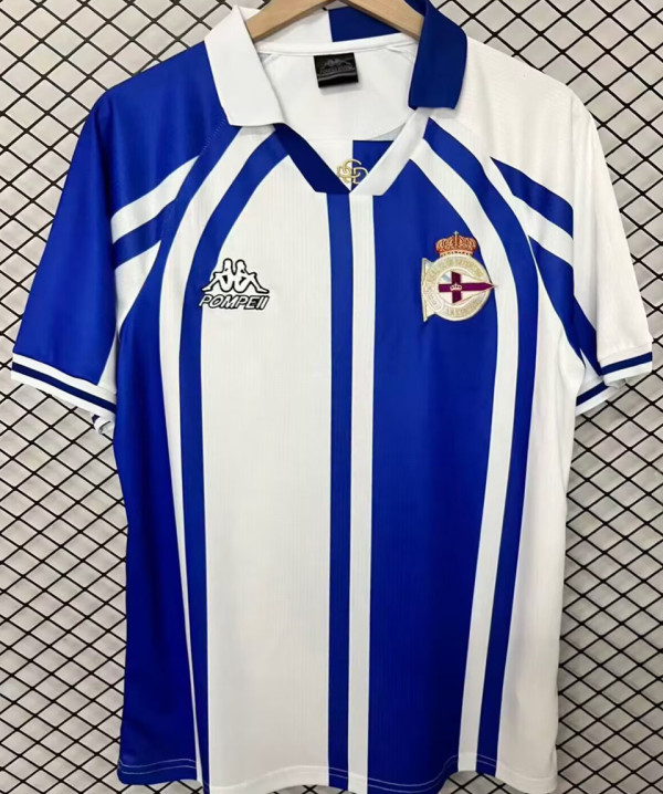 2026/27 Deportivo La Coruna Blue White Retro Style Soccer Jersey