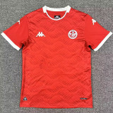 2026/27 Tunisia Home Red Fans Soccer Jersey (Have Right Patch 有右臂章 白底黑字）