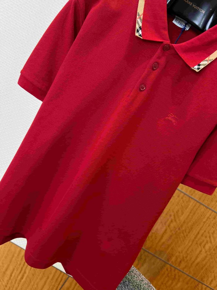 1:1 quality version Classic Plaid Collar Embroidered Short Sleeve Polo Shirt 5 colors 29105415