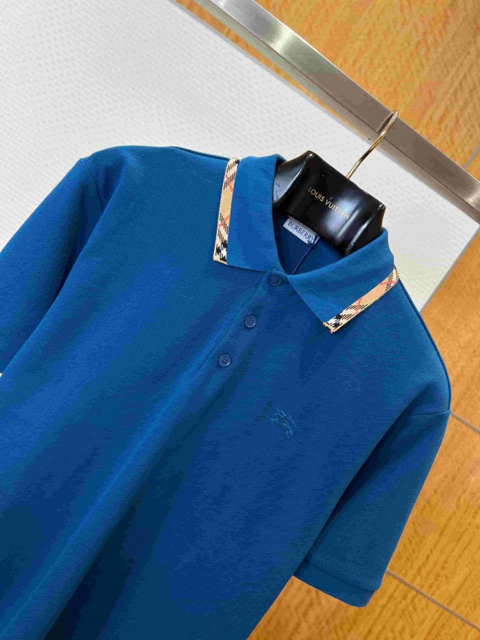 1:1 quality version Classic Plaid Collar Embroidered Short Sleeve Polo Shirt 5 colors 29105415