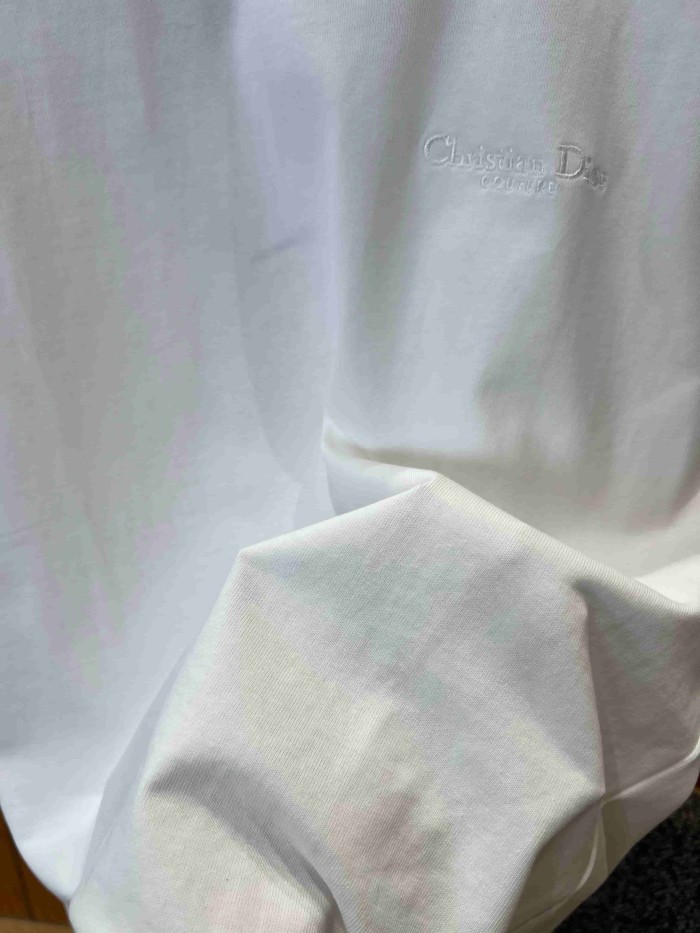 1:1 quality version Letter Embroidery Combed Cotton Crew Neck  T-shirt 5 colors 29106370