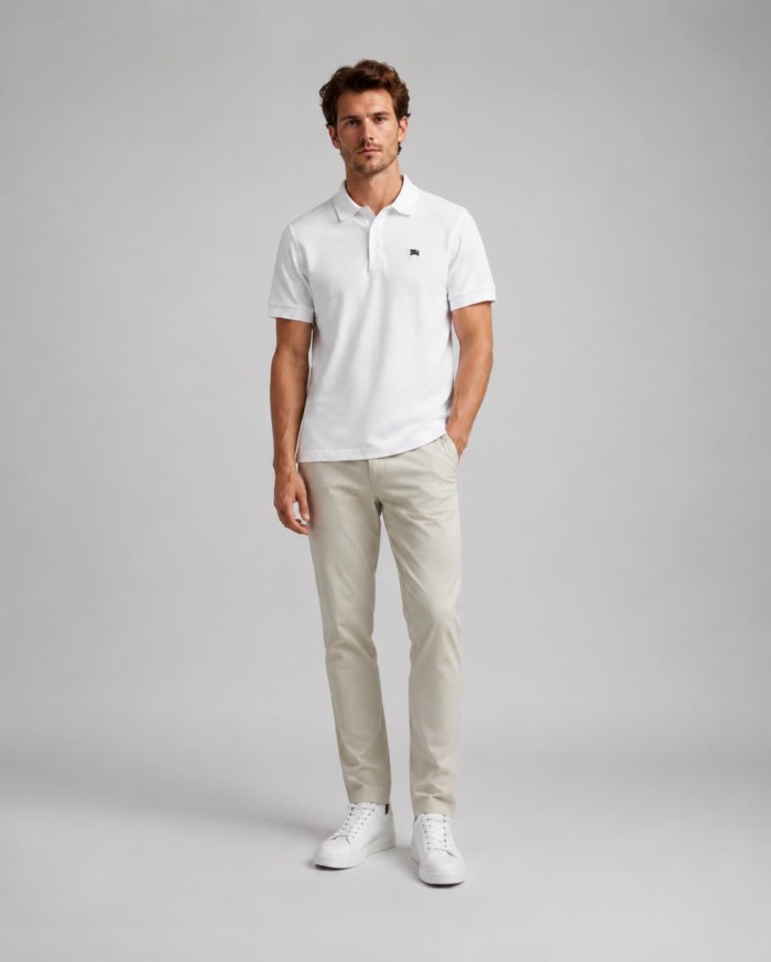 1:1 quality version Classic Knight Embroidered Short Sleeve Polo Shirt 2 colors 29105384