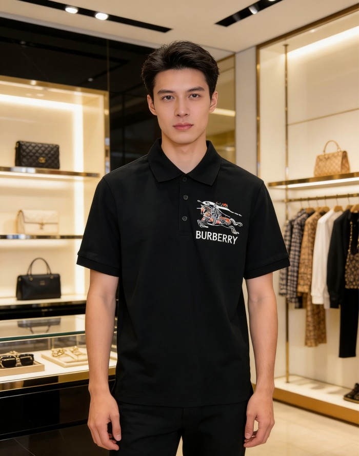 1:1 quality version Business Casual Knight Embroidered Print Short Sleeve Polo Shirt 29106334