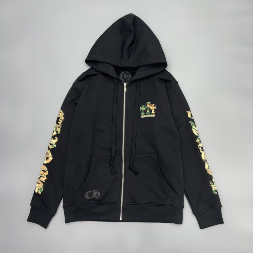 1:1 quality version Green Camo Cross & Horseshoe Graphic Zip-Up Hooded 29097795