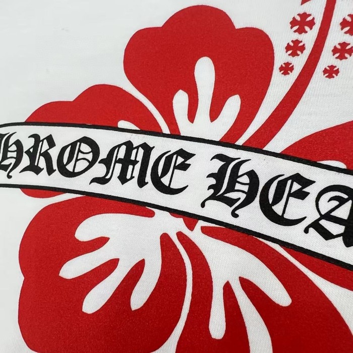 1:1 quality version Hawaiian Flower & Sanskrit Logo Print T-Shirt 2 colors 29093792