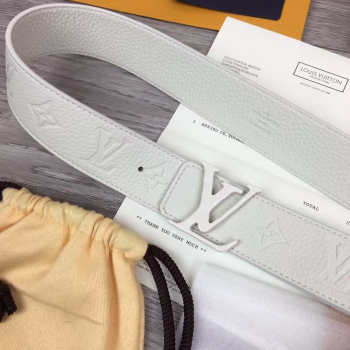 1:1 quality version Initiales Series Pure White Monogram Belt 29098168