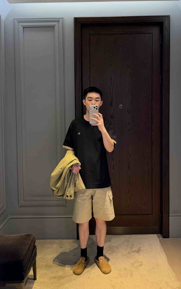 1:1 quality version Classic Knight Embroidered Solid Color Basic T-shirt 2 colors 29105494