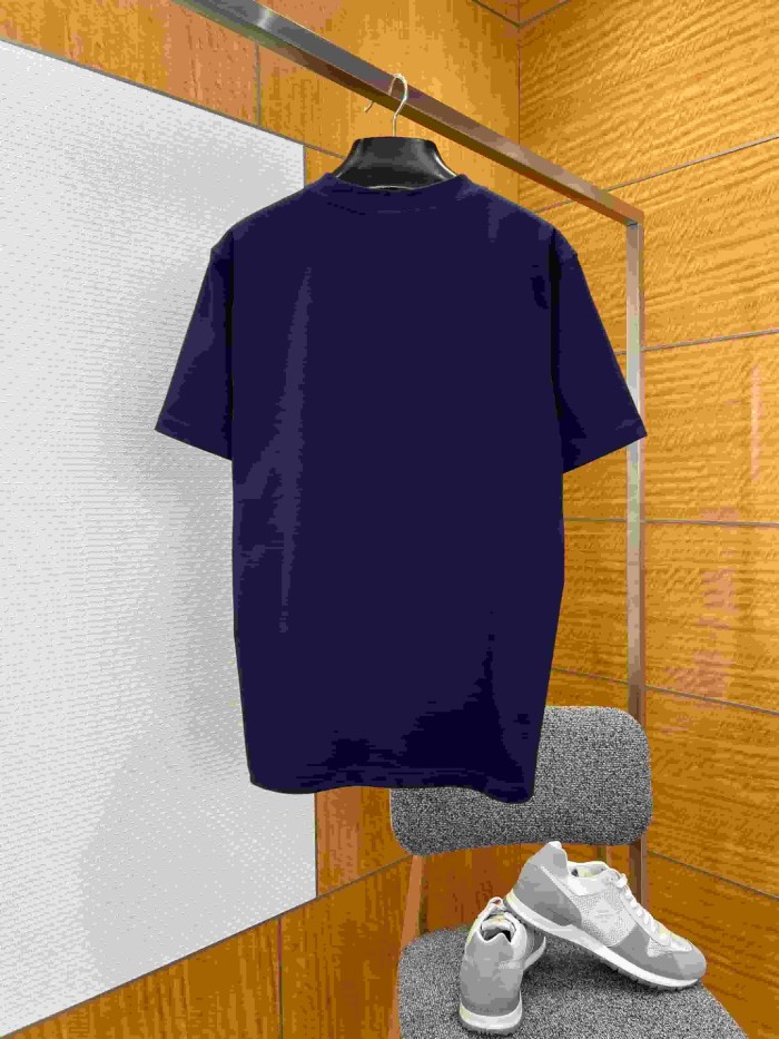 1:1 quality version Letter Embroidery Combed Cotton Crew Neck  T-shirt 5 colors 29106370