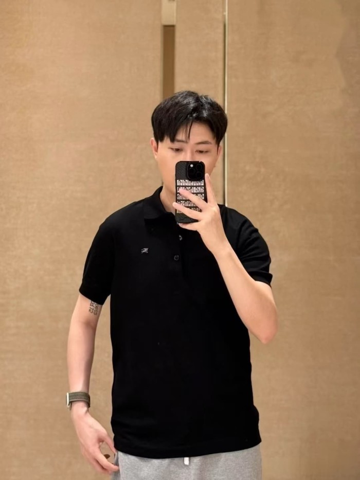 1:1 quality version Classic Knight Embroidered Short Sleeve Polo Shirt 2 colors 29105384