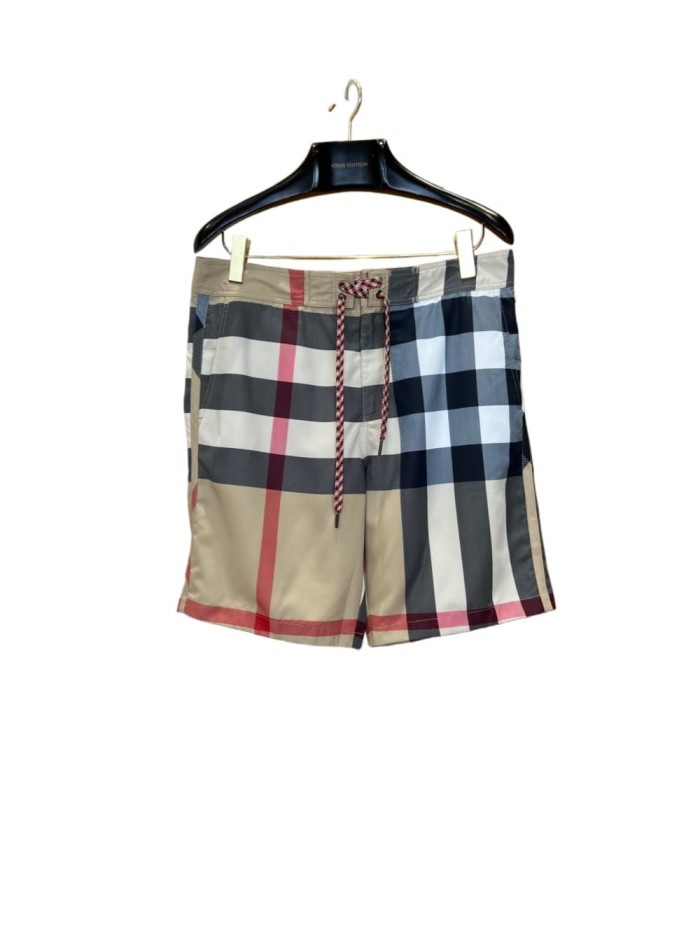 1:1 quality version Classic Plaid Drawstring Waterproof Wrinkle Resistant Casual Shorts 29105505