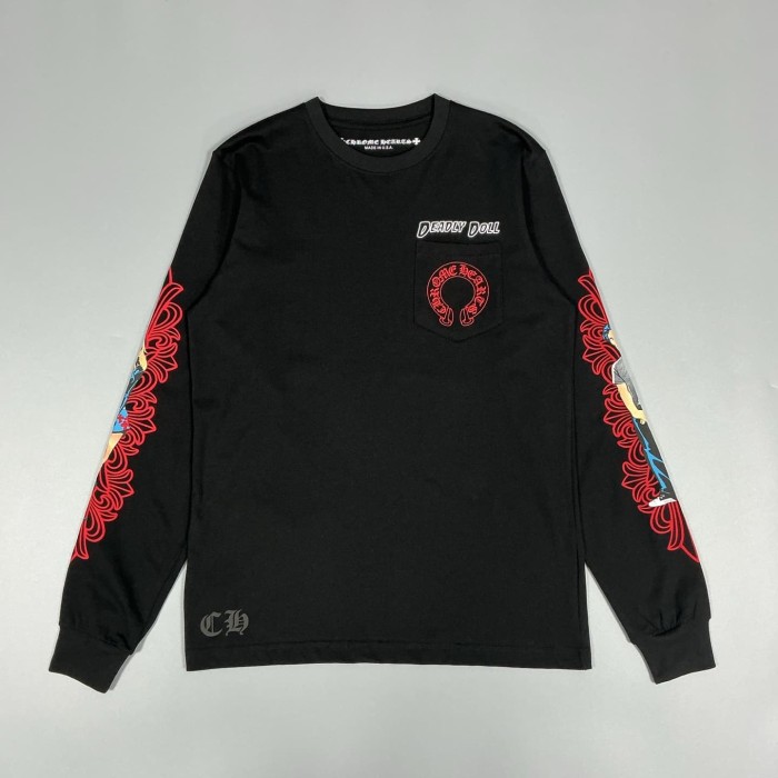 1:1 quality version Deadly Doll Limited Anime Girl Graffiti Letter Logo Long Sleeve T-Shirt 2 colors 29093677