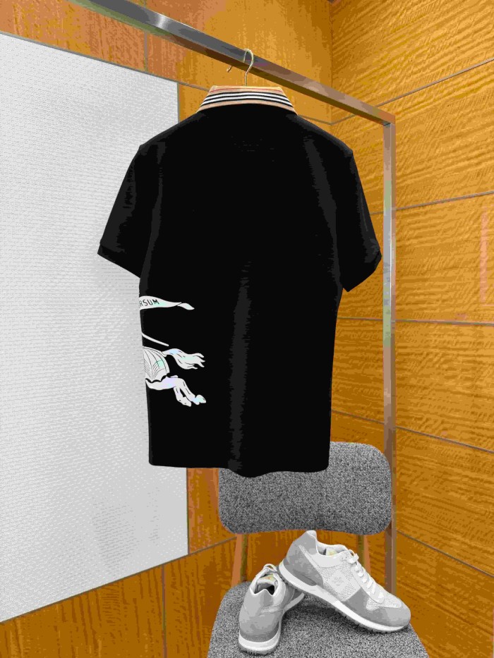 1:1 quality version Check Collar Knight Print Short Sleeve Polo Shirt 3 colors 29106324