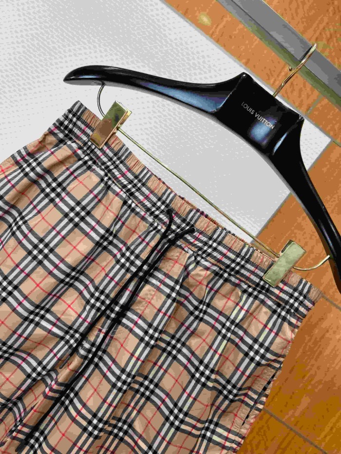 1:1 quality version Classic Plaid Drawstring Casual Shorts 29105480