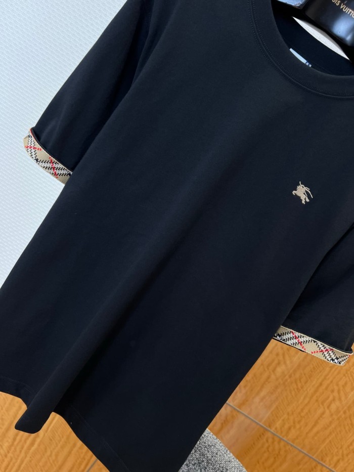 1:1 quality version Classic Knight Embroidered Solid Color Basic T-shirt 2 colors 29105494