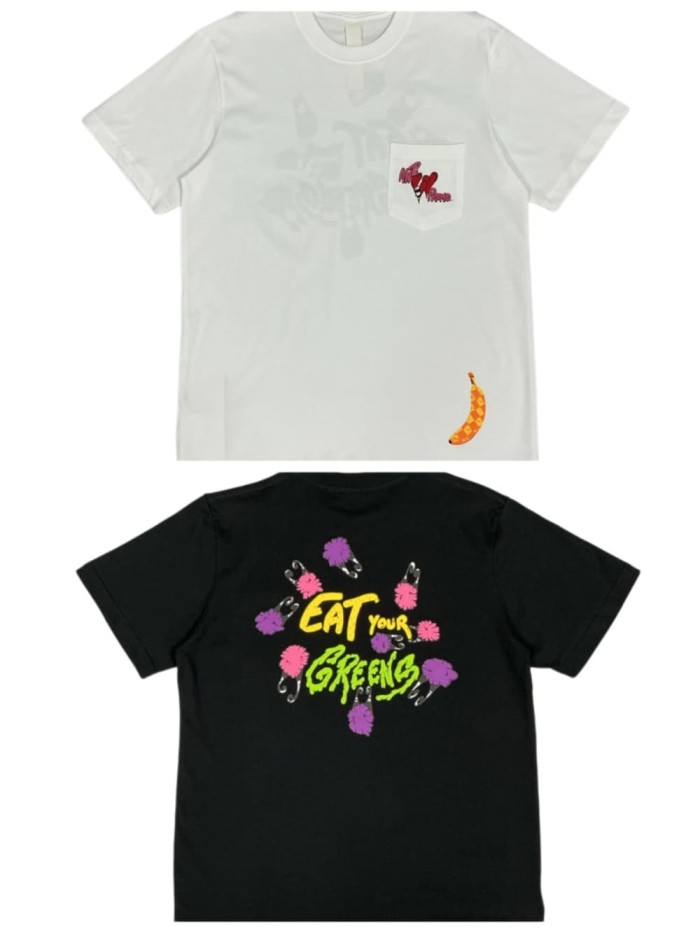 1:1 quality version Anti Promo Banana & Pom Pom Print Graffiti T-Shirt 2 colors 29093663