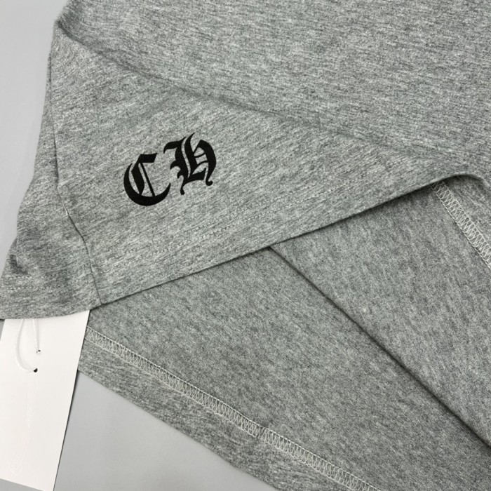 1:1 quality Heather Gray Pure Cotton Oversized Sanskrit Letter Back Print T-Shirt 29093770