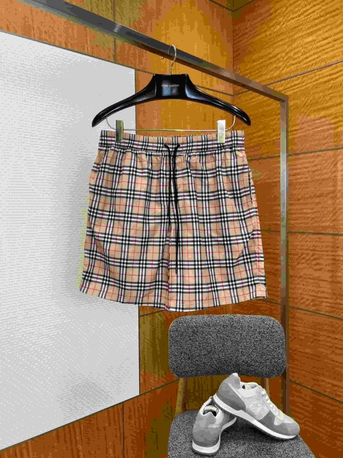 1:1 quality version Classic Plaid Drawstring Casual Shorts 29105480