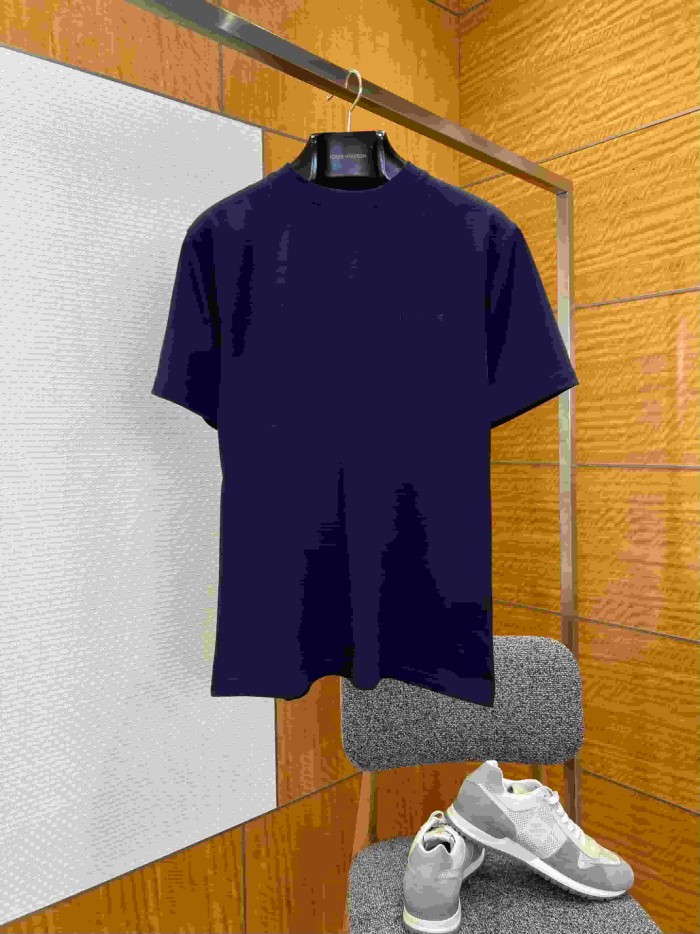 1:1 quality version Letter Embroidery Combed Cotton Crew Neck  T-shirt 5 colors 29106370