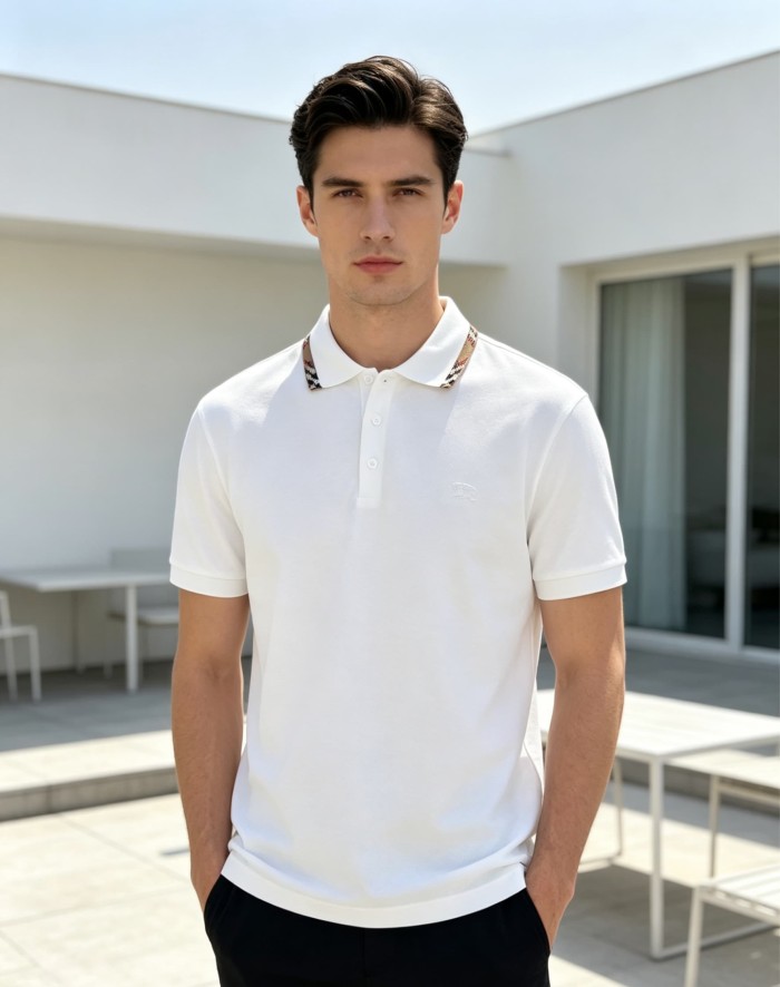 1:1 quality version Check Collar Embroidered Equestrian Knight Logo Polo Shirt 2 colors 29105617
