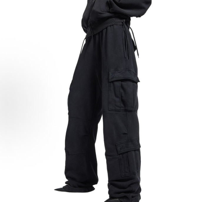 1:1 quality version Embroidered Vintage Multi-Pocket Cargo Wide Leg Pants 29093617